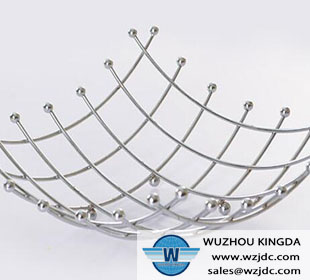 Chrome plated wire fruit basket