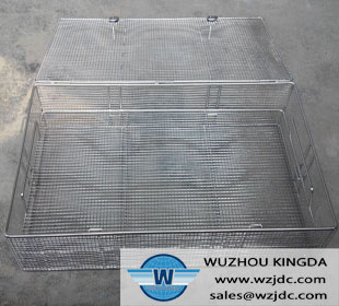 Wire mesh boxes with lids