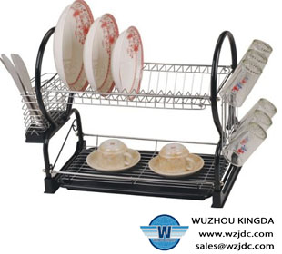 2 tier stainless steel dish rack drying