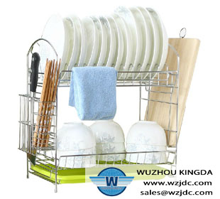 Chrome finish dish rack