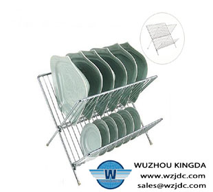Folding dish rack