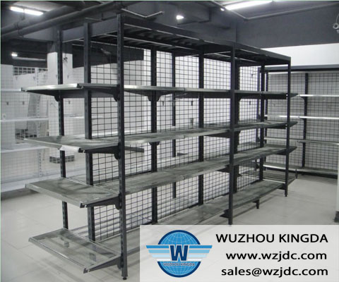 Wire mesh shelving