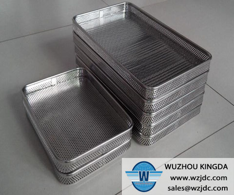 Stainless medical sterilization tray