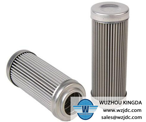 Stainless pleated filter element
