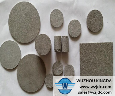 Micron porous sintered filter disc