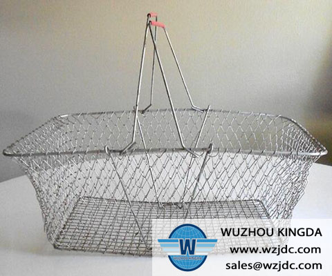 Metal shopping basket