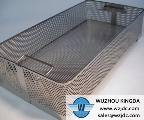 Perforated medical sterilization basket