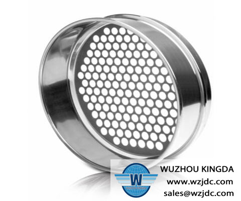Perforated stainless sieve