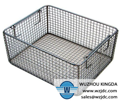 Heavy duty stainless steel wire mesh container