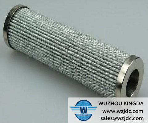 Stainless steel pleated filter cartridge