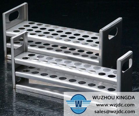 Perforated test tube rack