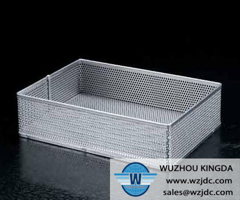 Perforated technique medical sterilization basket