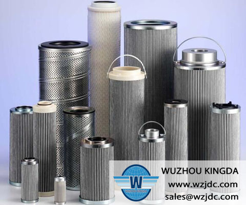 Stainless steel hydraulic oil filter element