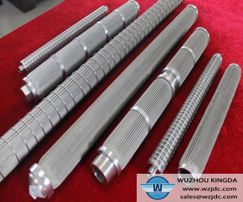 Industrial sintered stainless steel mesh filter element