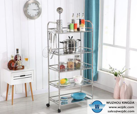 Stainless steel kitchen wire shelving