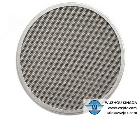 Stainless steel filter disc with edge