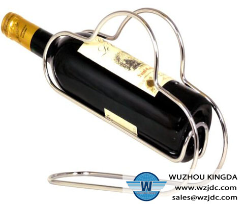 Decorative metal wine bottle holder