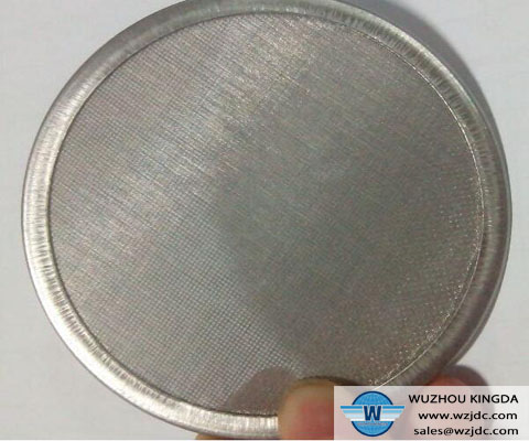 Stainless steel twill weave filter disc