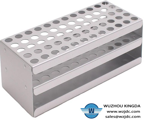 Steel laboratory test tube rack