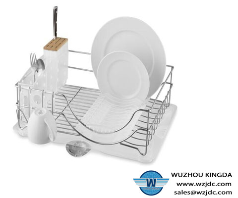 Polished metal dish rack