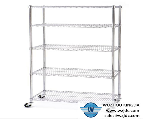 Adjustable metal kitchen wire shelf