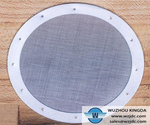 Filter disc with plain weave