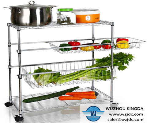 Kitchen rack with wheel