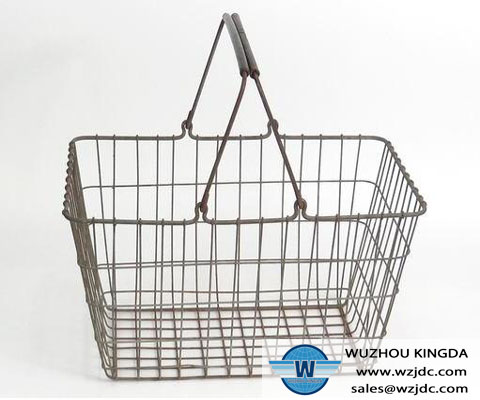 Double handle shopping basket