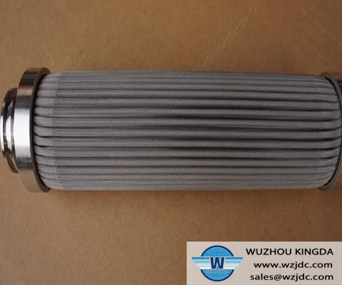 Pleated air filter element