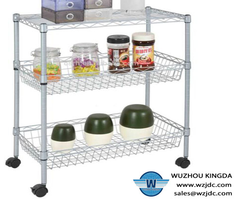 Movable kitchen storage shelf