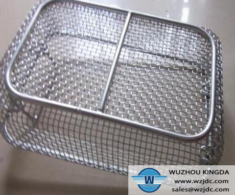 Wire mesh medical disinfect basket