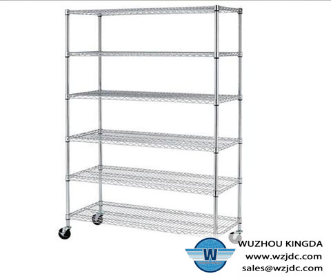 Wire mesh storage shelving