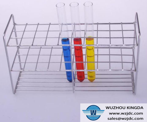 Wire mesh test tube rack