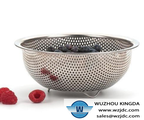 Stainless steel perforated vegetable basket