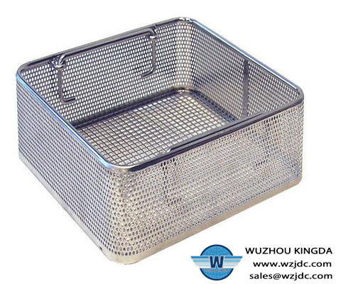Medical stainless steel sterilizing basket
