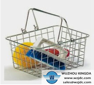 Metal supermarket wire shopping basket