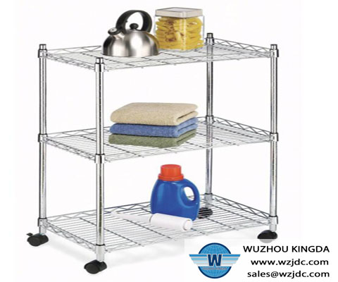 Metal wire kitchen storage rack