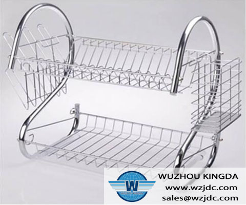 Kitchen two tier dish drying rack