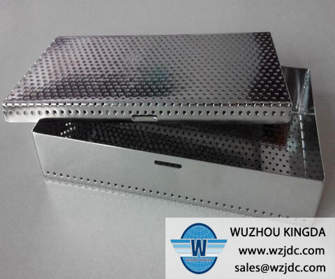 Perforated basket for disinfection