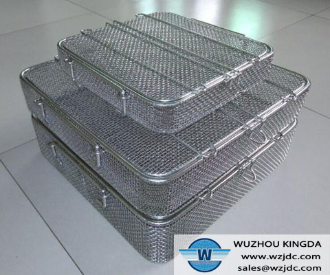 Disinfection wire mesh basket