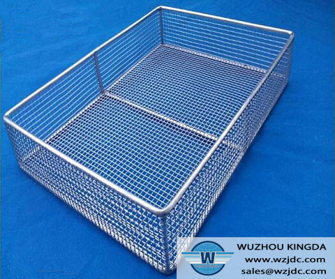 Stainless steel medical sterilizing basket