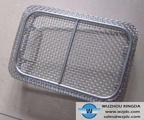 Stainless steel sterilizing basket