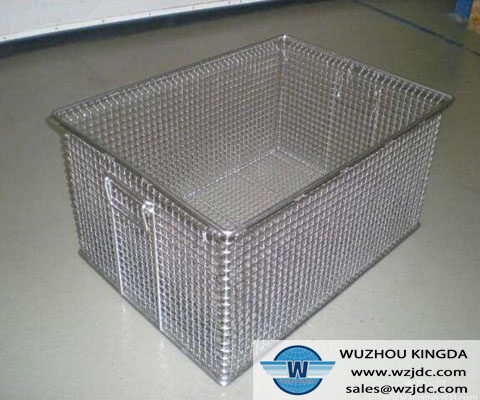 Stainless steel basket in store