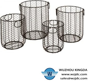 Metal waste paper basket
